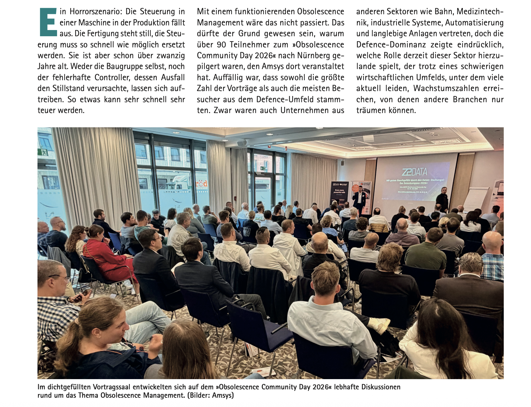 AMSYS in Markt & Technik edition 32 feature article